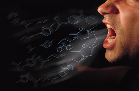 A person’s breath is more than 99 percent water — and then a cocktail of many other molecules. Scientists are working to understand how the amounts of various molecules can serve as markers for some diseases, such as lung cancer.