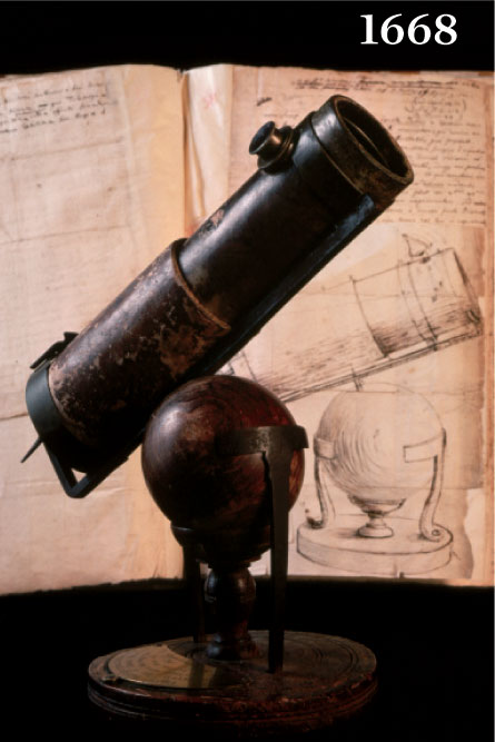 Isaac Newton invents a reflecting telescope | Source: Jim Sugar/Corbis