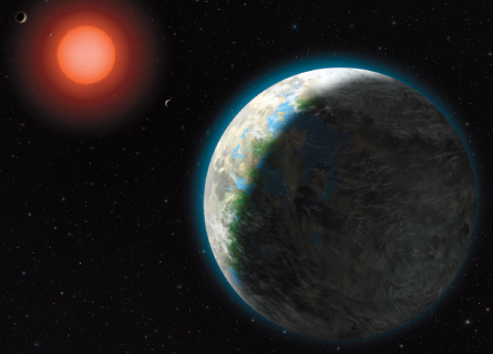 Artist rendering of exoplanet.