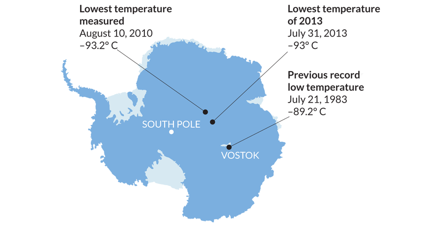 Coldest Place Moves From One Antarctic Site To Another Science News
