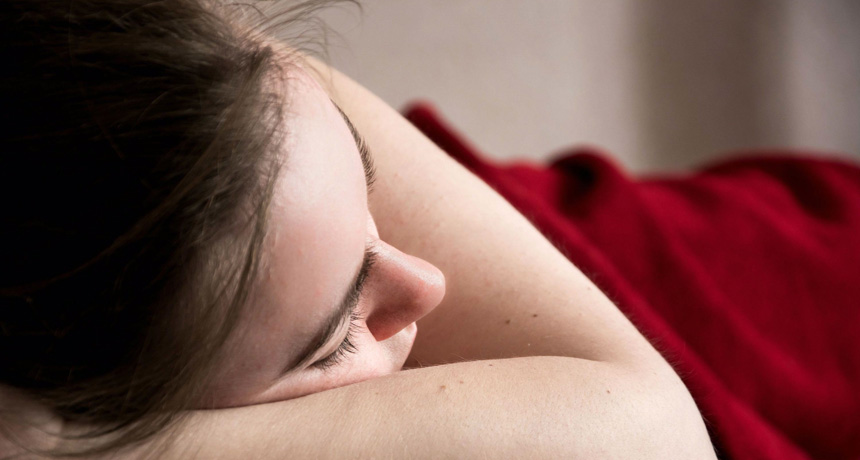 a person sleeping