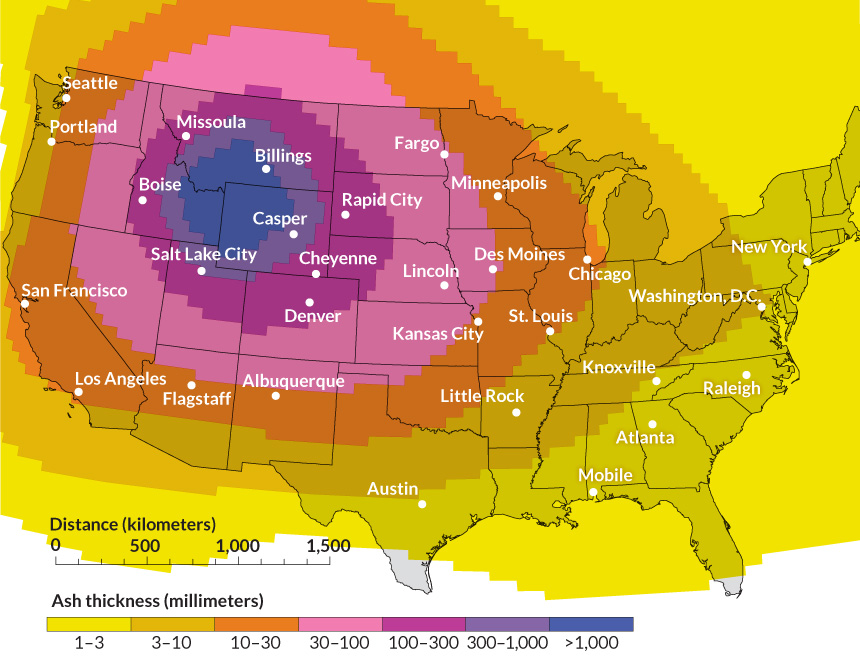 Supervolcano blast would blanket U.S. in ash | Science News