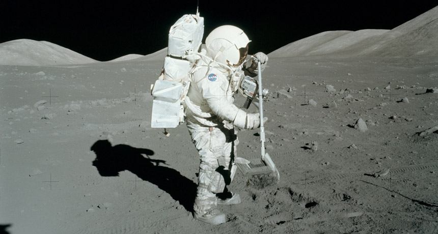 astronaut on the moon