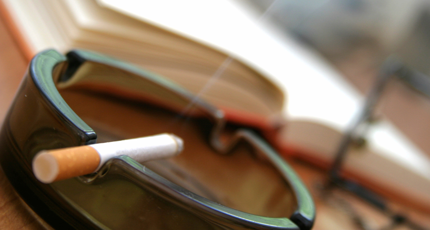 lit cigarette