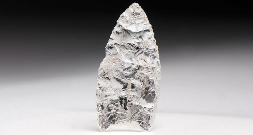 crystal quartz spear point