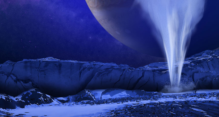 Europa geyser illustration
