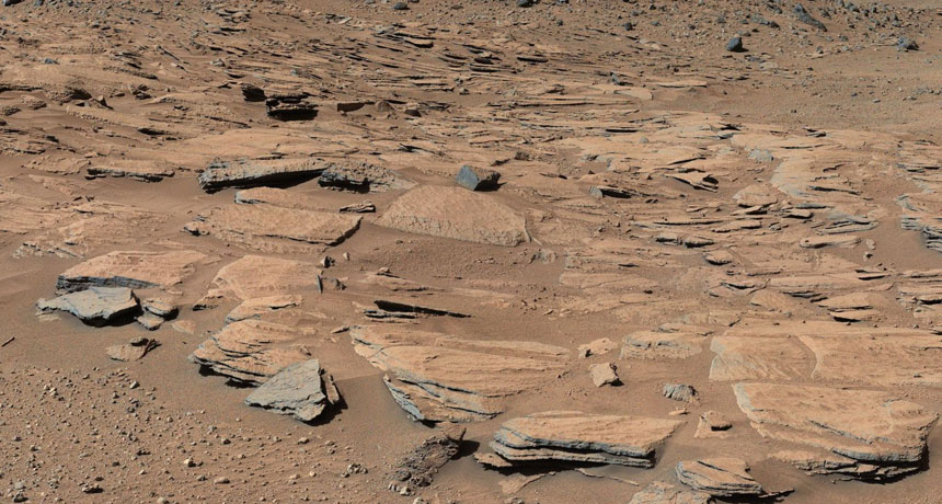 Sandstone deposits on Mars