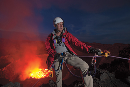 Kenneth Sims at the volcano