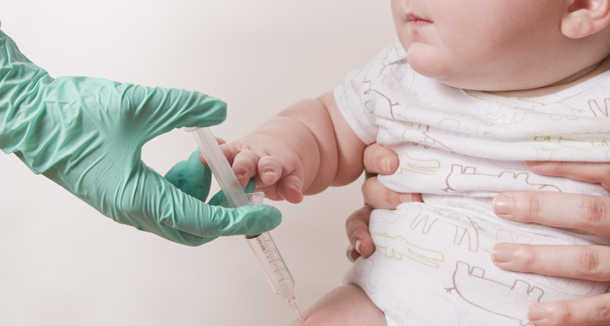 baby getting a shot