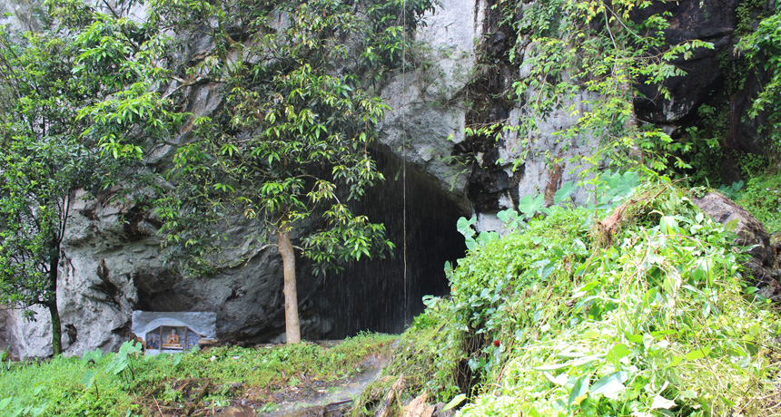 Rock-shelter in Sri Lanka
