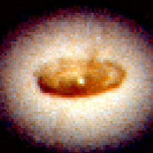 dusty disk around supermassive black hole