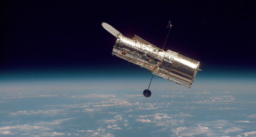 Hubble space telescope in space