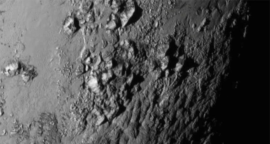 Pluto's mountains