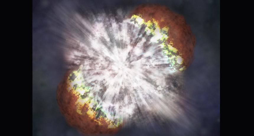 exploding star (illustrated)