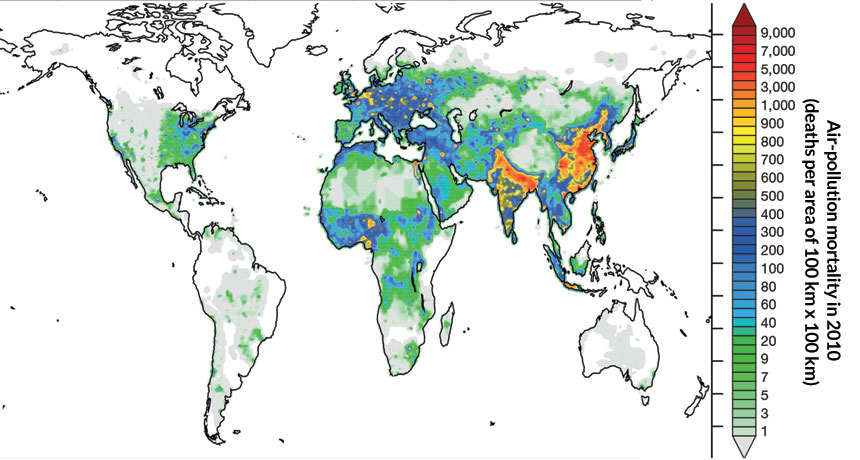 air pollution death map