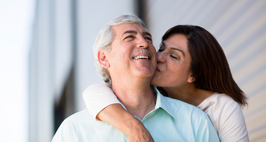 kissing couple