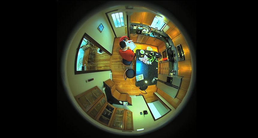 overhead camera of a kitchen