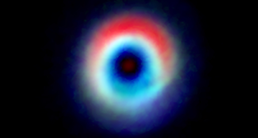 ring of carbon monoxide gas around a star