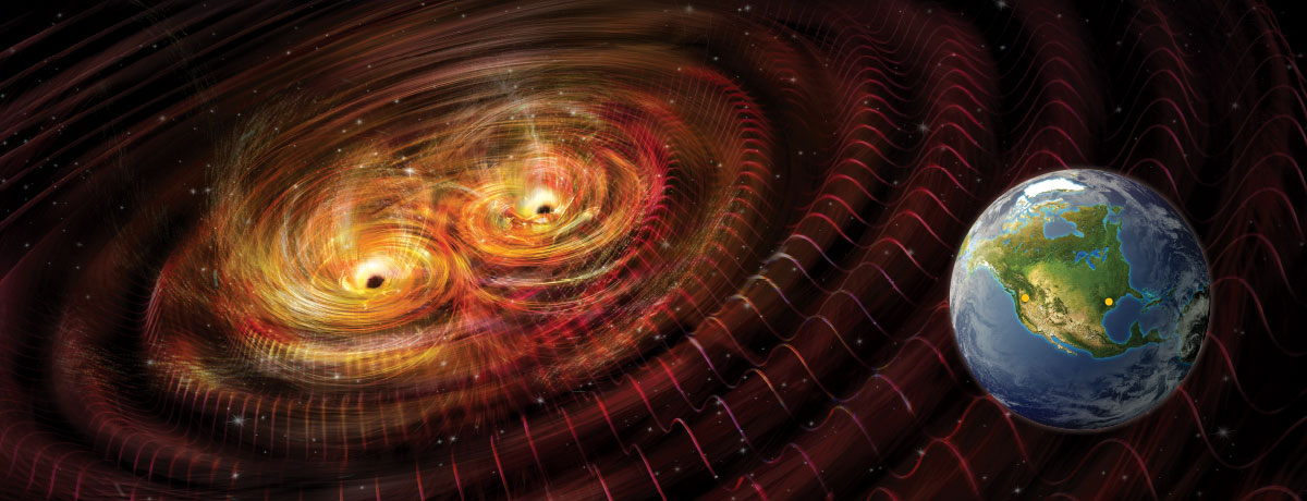 illustration of gravitational waves