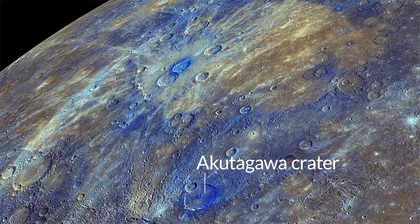 Crater on Mercury