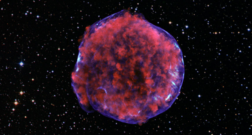 remnant of a supernova