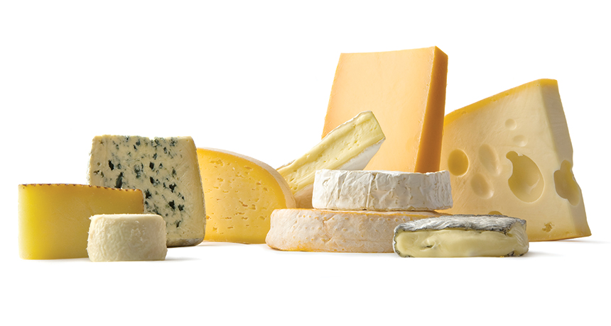 selection of cheeses