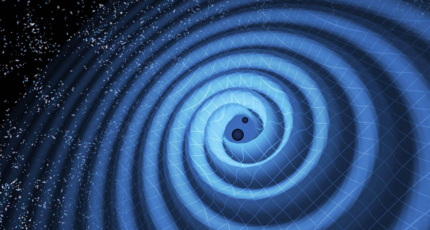 two spiraling black holes