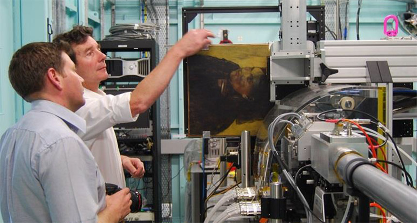 Degas painting at synchrotron