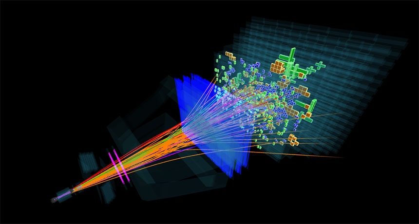 illustration of LHCb proton collision