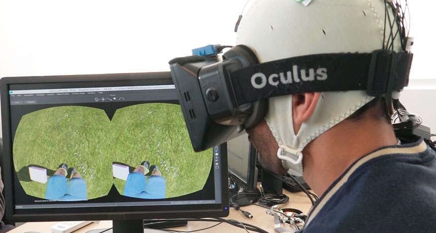 patient doing VR