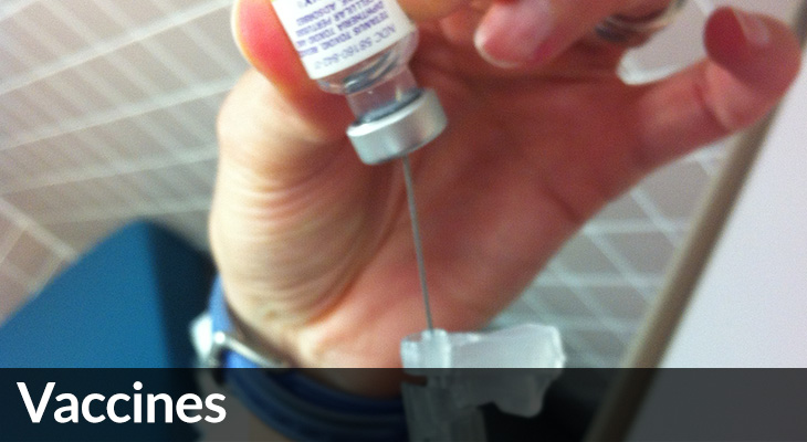 Vaccines: photo of vaccination needle