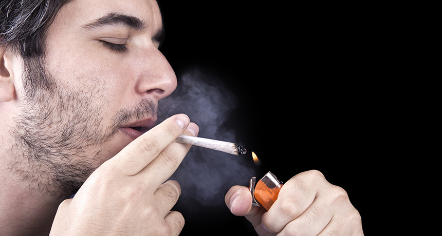 guy lighting joint