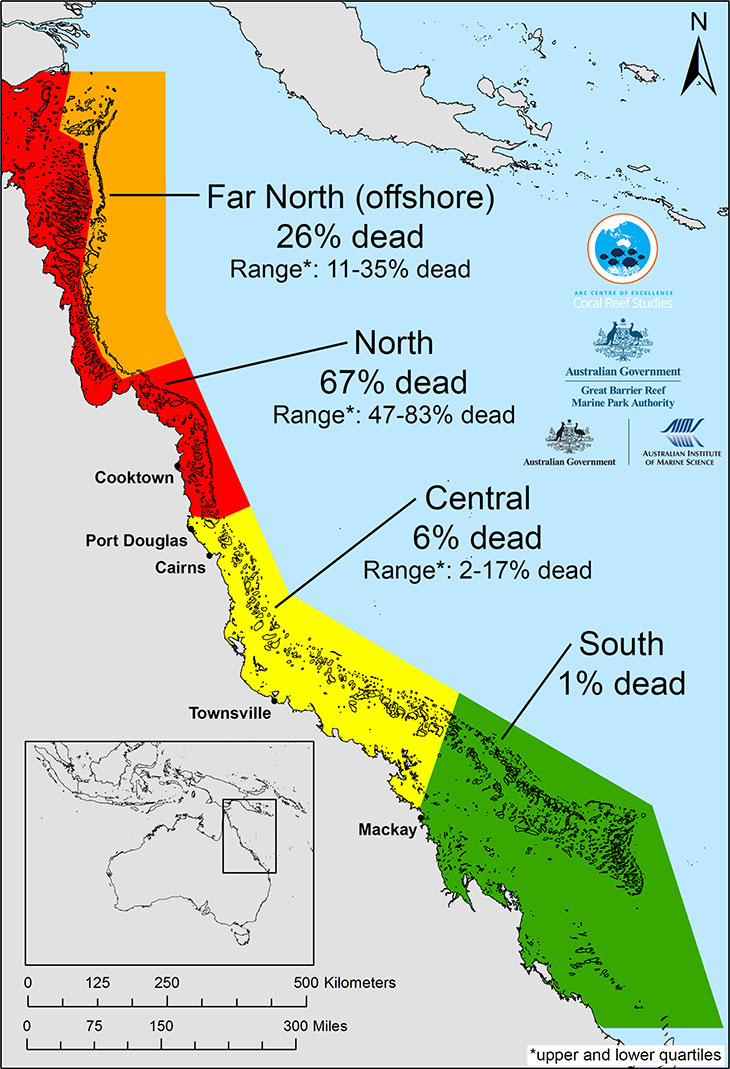 map of Great Barrier Reef