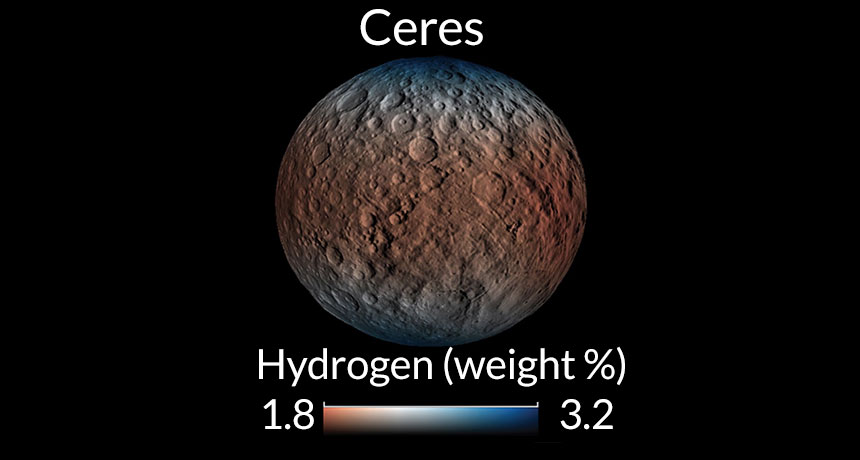 hydrogen on ceres