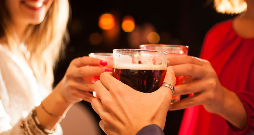 people toasting