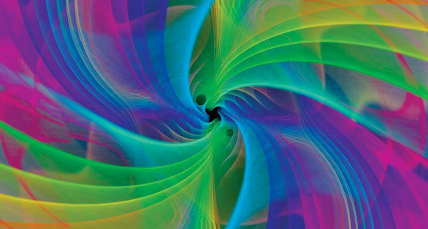illustration of gravitational waves