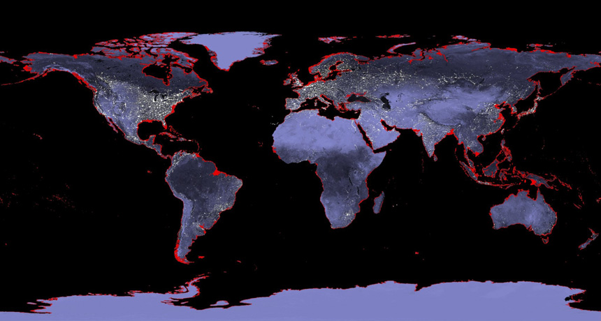 sea level map
