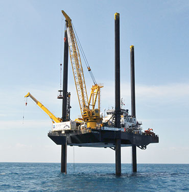 The Myrtle drilling ship