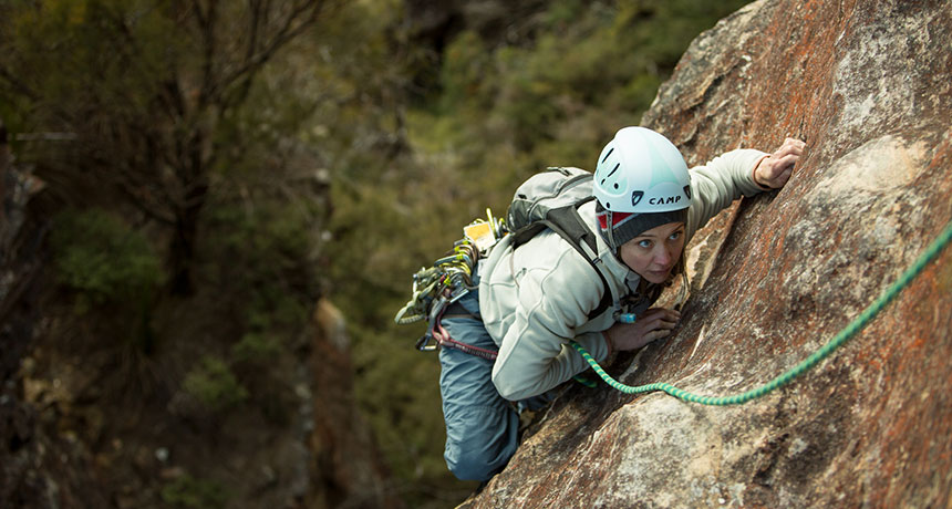 a rockclimber