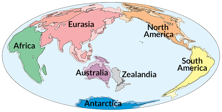map of the continents