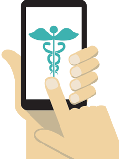 illustration of a healthcare app
