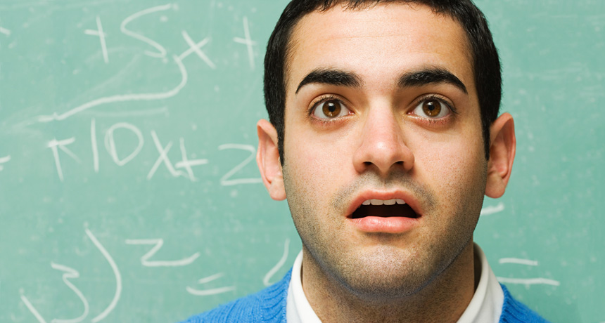 man chalkboard