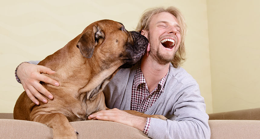 bro with dog