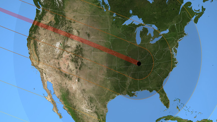 map of solar eclipse