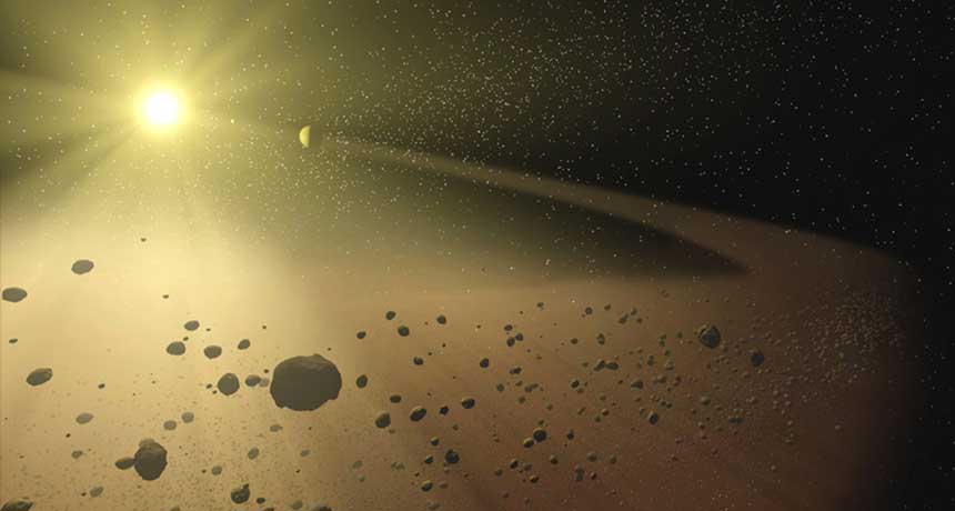 illustration of a ring of debris