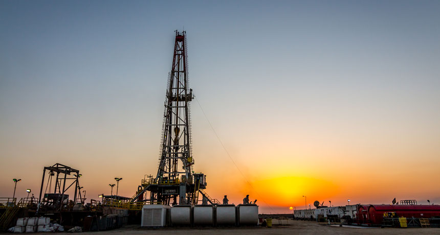Fracking well