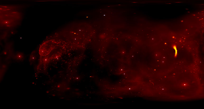 simulation of the center of the Milky Way