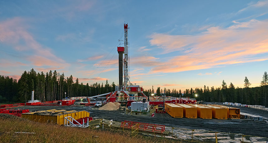 fracked well