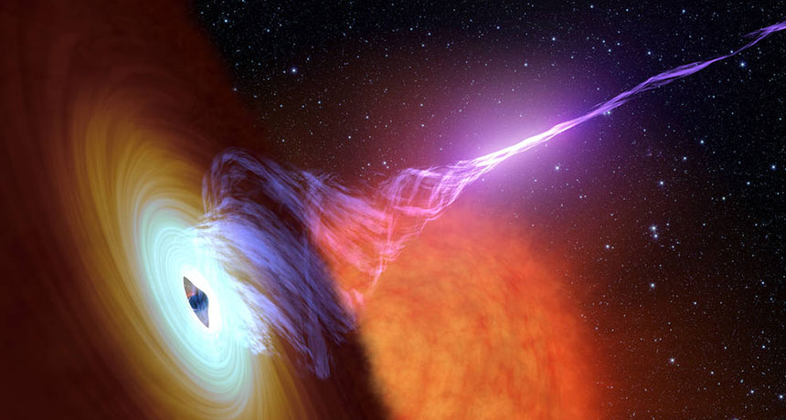supermassive black hole illustration