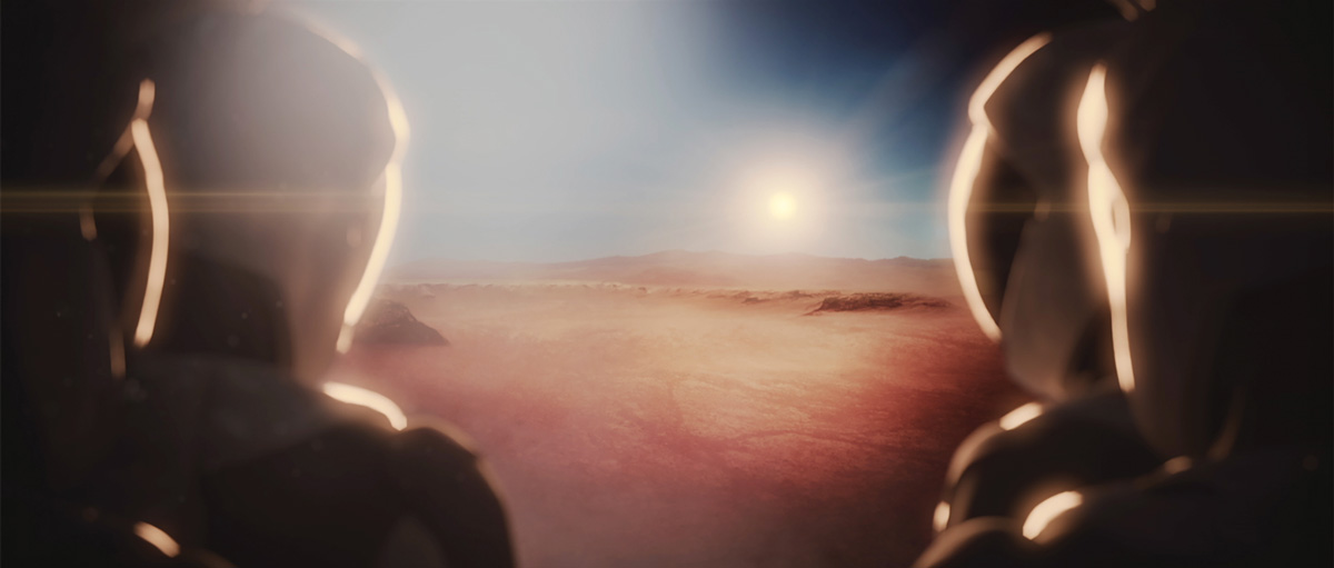 illustration of astronauts on Mars